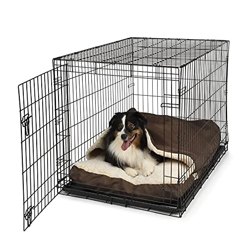 Snoozer Luxury Cozy Cave Crate Pet Bed With Microsuede, Large - Hot Fudge