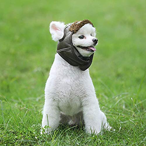 Leconpet Dog Aviator Hat, Dog Winter Pilot Hat With Ear Flaps For Cold Weather (Xl, Brown)