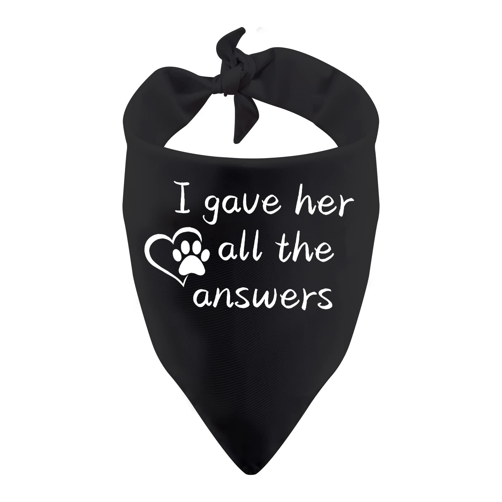 Pwhaoo 1 Piece I Gave Her All The Answers Dog Bandana Funny Graduation Dog Bandana Gift (All The Answers D)