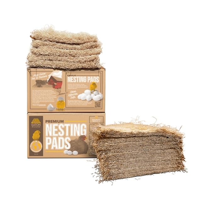 Eaton Pet and Pasture, Premium Laying Hen Nesting Pads, USA Grown & Sustainably Harvested, 13 x 13 (10 Pack)