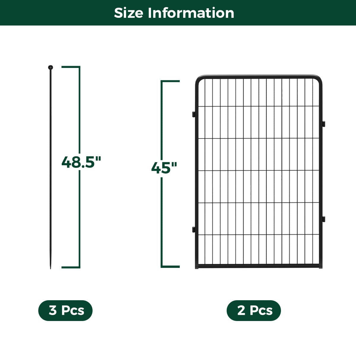 Fxw Rollick Dog Playpen For Yard, Rv Camping, 45 Inch 2 Panels For Large Dogs│Patented