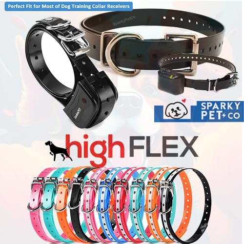 Sparky Pet Co High-Flex 3/4'' Roller Buckle Replacement Collars (Black)