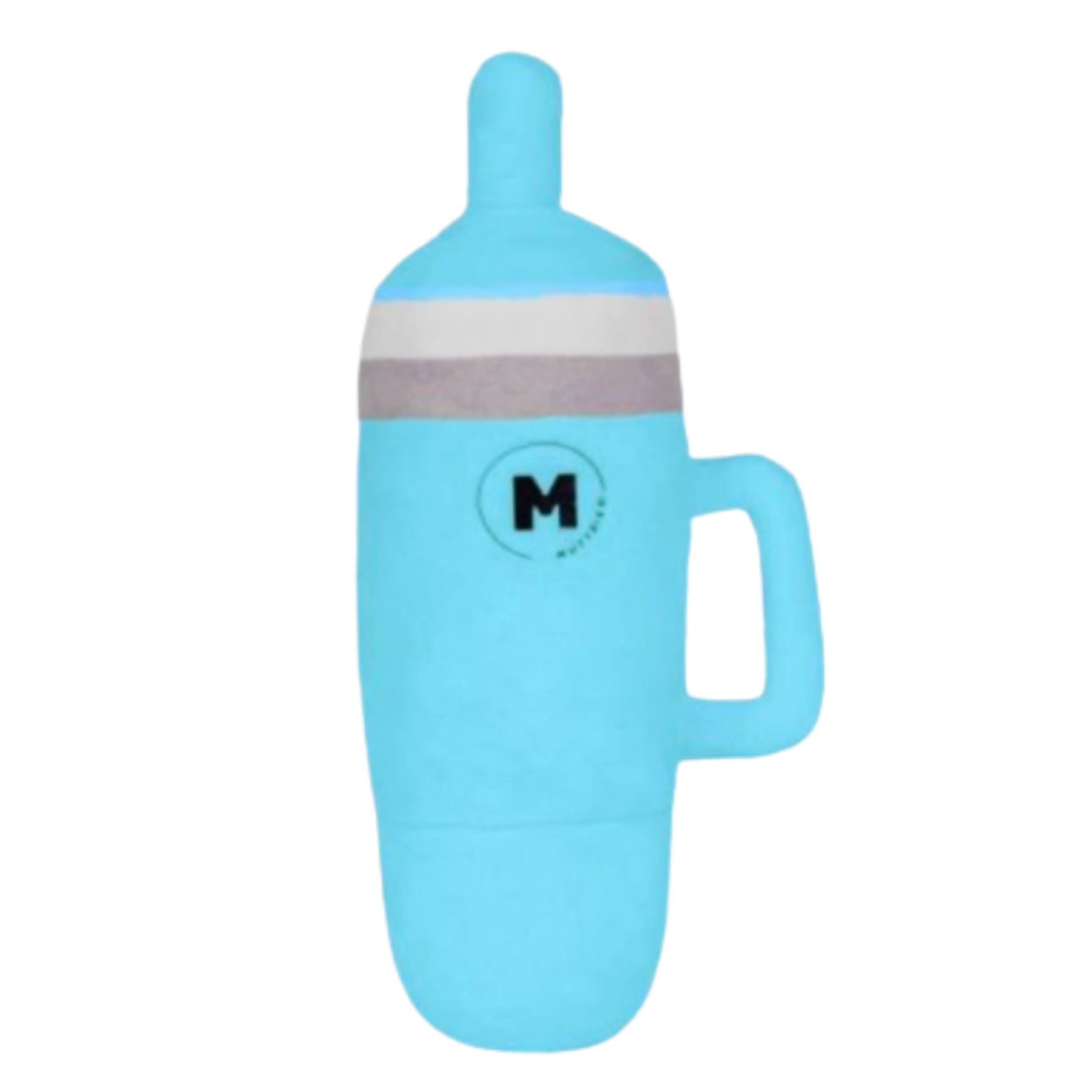 Muttzie Blue Tumblr Cup Dog Toy - Adorable Plush Parody Dog Toy With Dual Squeaker For Engaging And Safe Playtime For Dogs