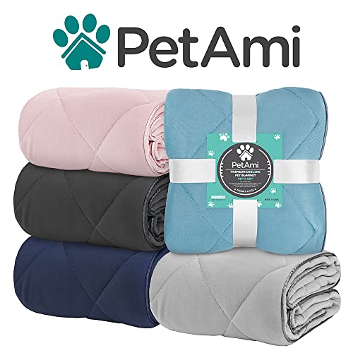 Petami Premium Cooling Dog Blanket | Lightweight Fluffy Pet Throw Blanket Bed Cover For Dogs, Cat, Puppies | Pet Blanket Furniture Protector Couch Sofa | Reversible Fuzzy Cozy | 40X60, Pink