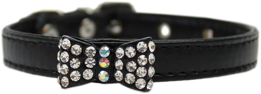 Dog, Puppy & Pet Fashion Collar, &quot;Bow-Dacious Crystal&quot; Aqua 14
