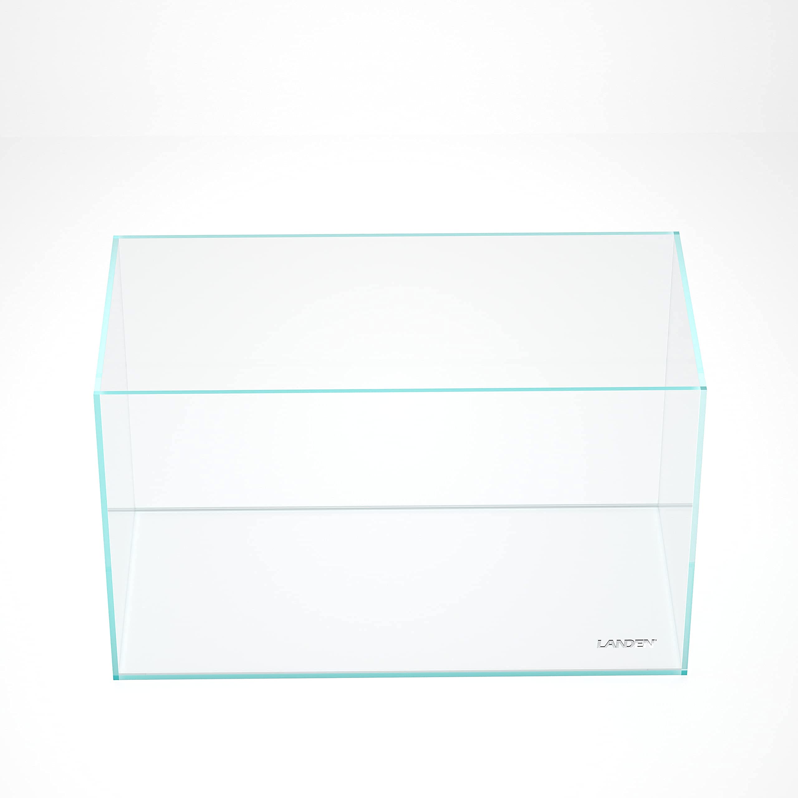 Landen 60P 16 Gallon Rimless Low Iron Aquarium Tank, 23.6' W × 11.8' D × 14.2' H (60Cm X 30Cm X 36Cm) 6Mm Thickness With Nano Foam Leveling Mat 111004