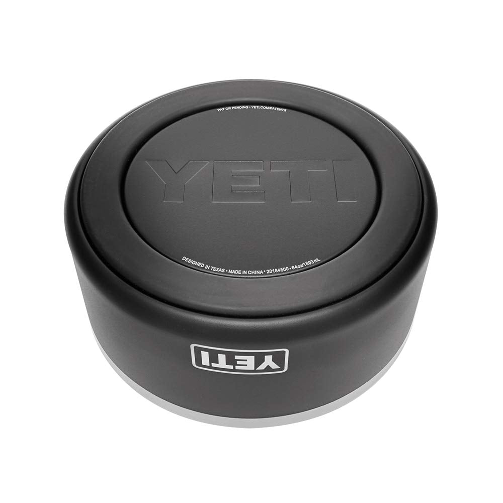 YETI Boomer 8, Stainless Steel, Non-Slip Dog Bowl, Holds 64 Ounces, Black