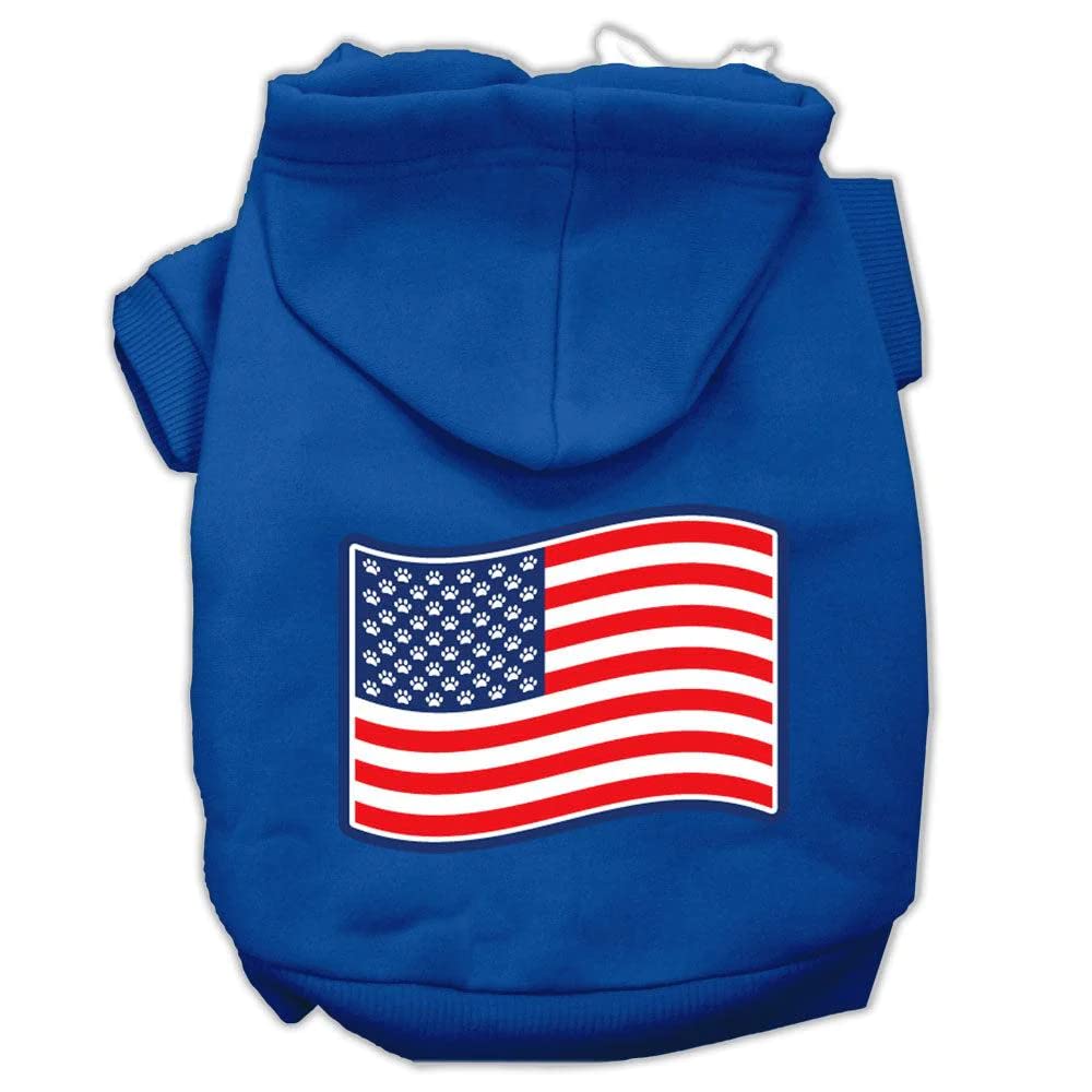 Mirage Pet Products Paws & Stripes Screen Print Pet Hoodies, Medium, Light Pink