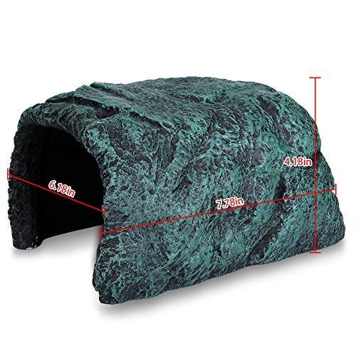 Reptile Rock Hide Cave Natural Hideout For Reptiles/Small Lizards/Turtles/Fish/Amphibians/Bearded Dragon Tank Accessories