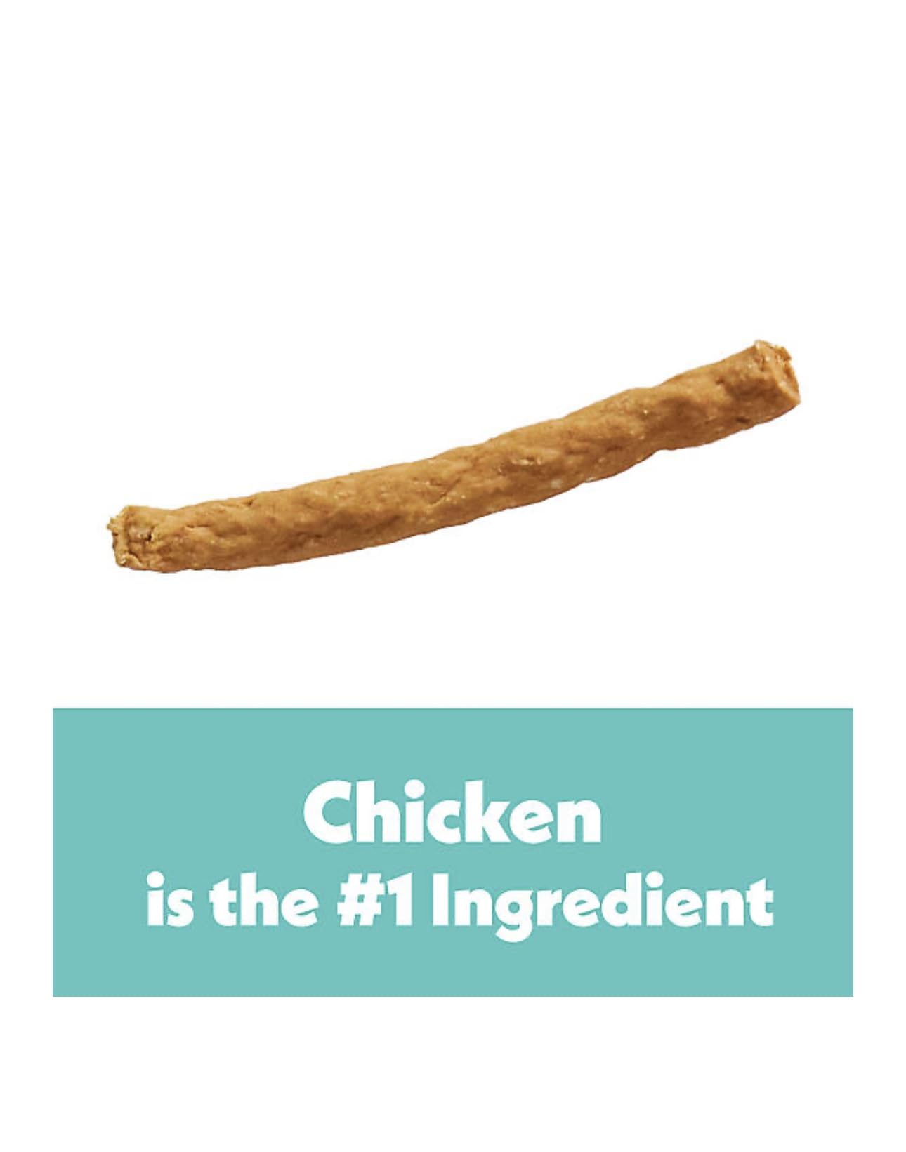 Wiggles & Wags Meaty Sticks Dog Treats, Chicken & Cheese Flavor, 6 oz with DN Essentials Bone Shaped Waste Bag Dispenser & Roll