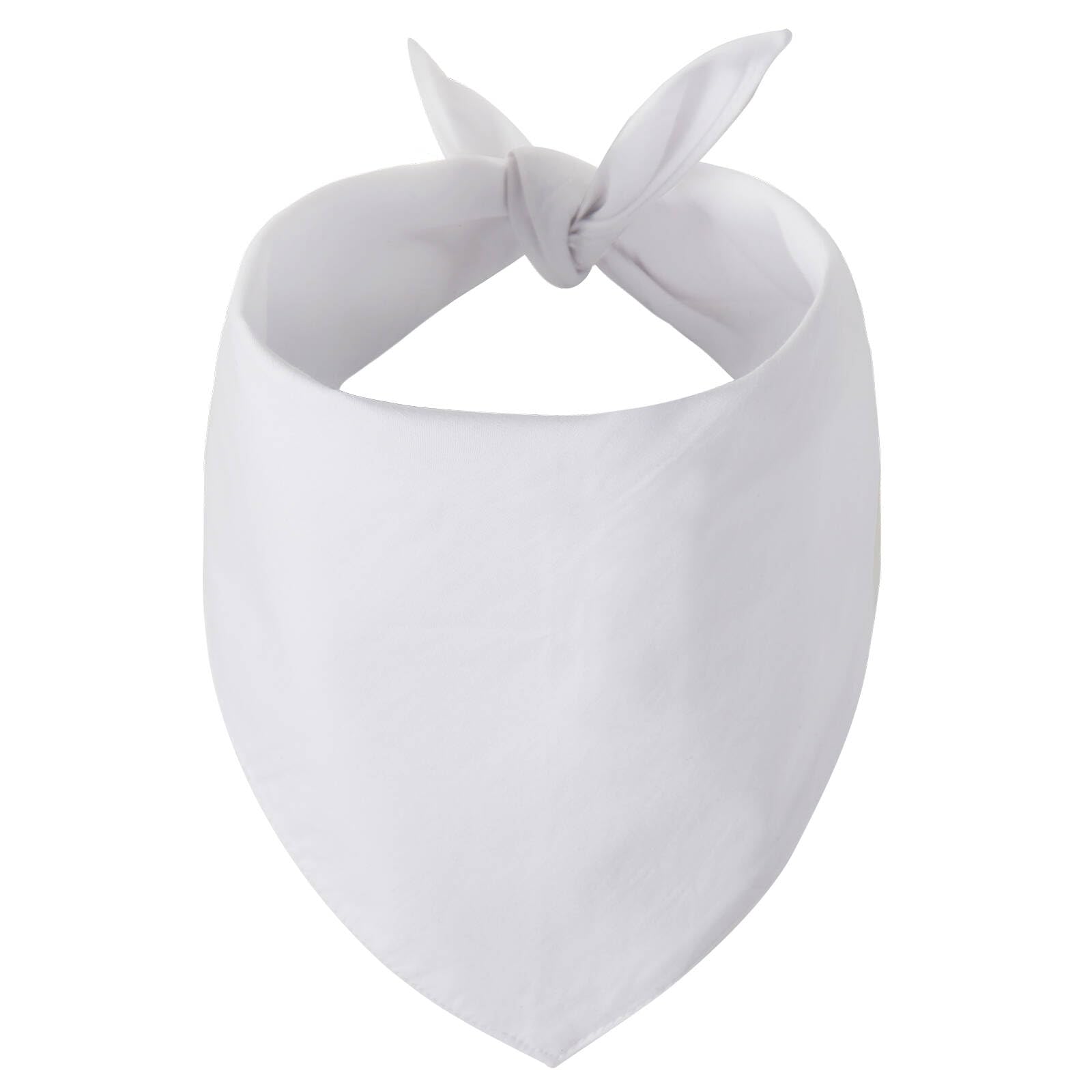 Gofshy Blank Dog Bandanas Medium-1Pcs, Diy Solid White Triangle Scarf Premium Cotton Handkerchief Or Bib, Personalized Design Bi