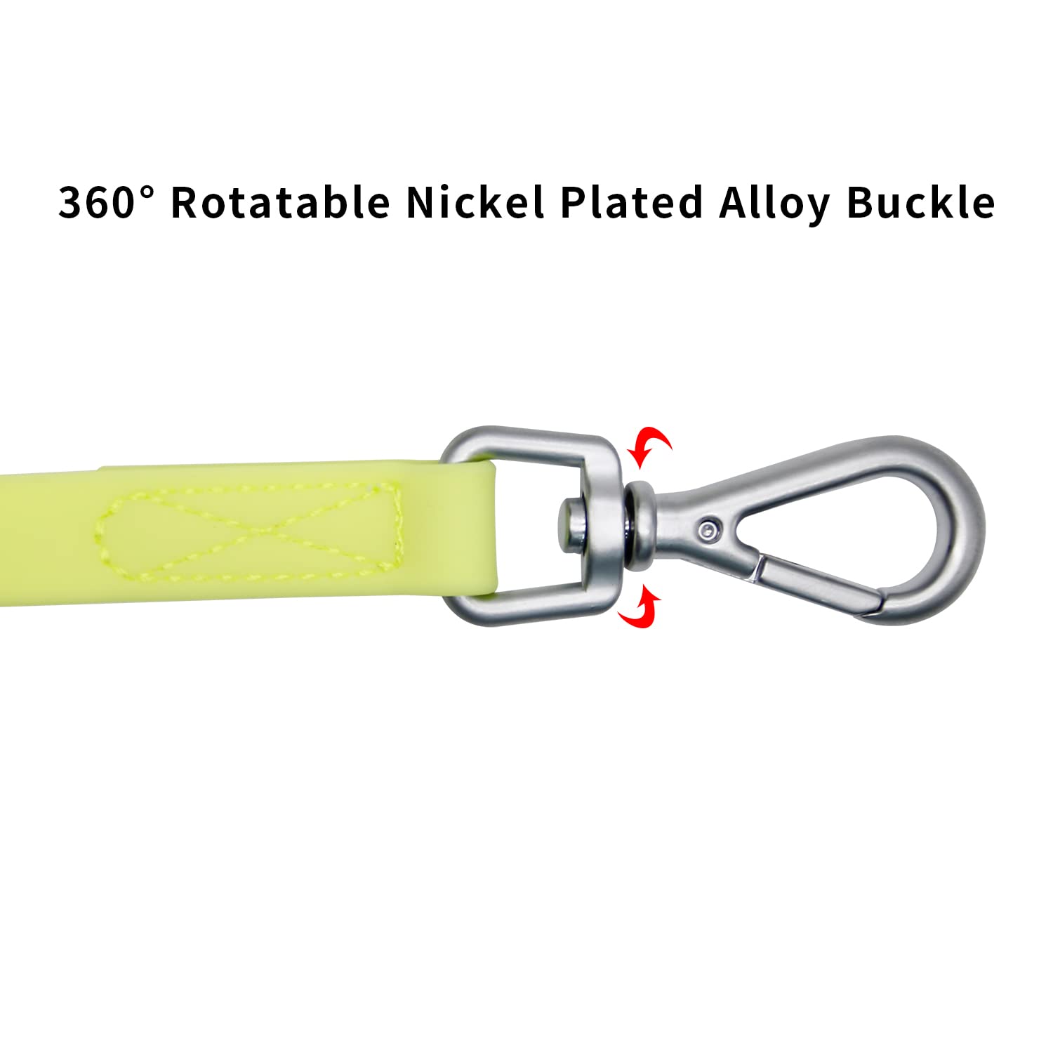 Waterproof Dog Training Leash 50Ft 30Ft 15Ft 10Ft 5Ft Heavy Duty Recall Long Lead For Large Medium Small Dogs (50Ft, Light Yellow)