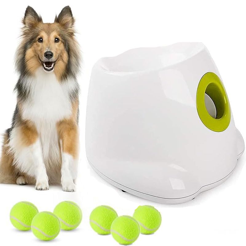 Hnnoaida Interactive Dog Toys - Automatic Tennis Ball Launcher For Medium To Large Dogs, Outdoor Exercise & Training, Perfect Ho