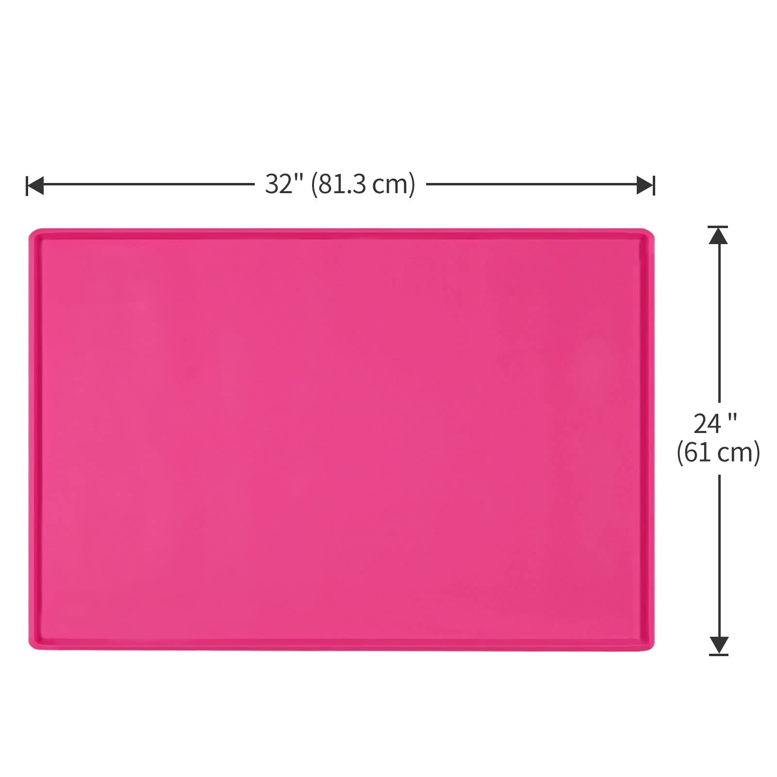 EIOKIT Dog Food Mat,Silicone Waterproof Food Tray,Non Slip Pet Bowl Mats Placemat,1  Raised Edge,Suitable for Most Small and Med