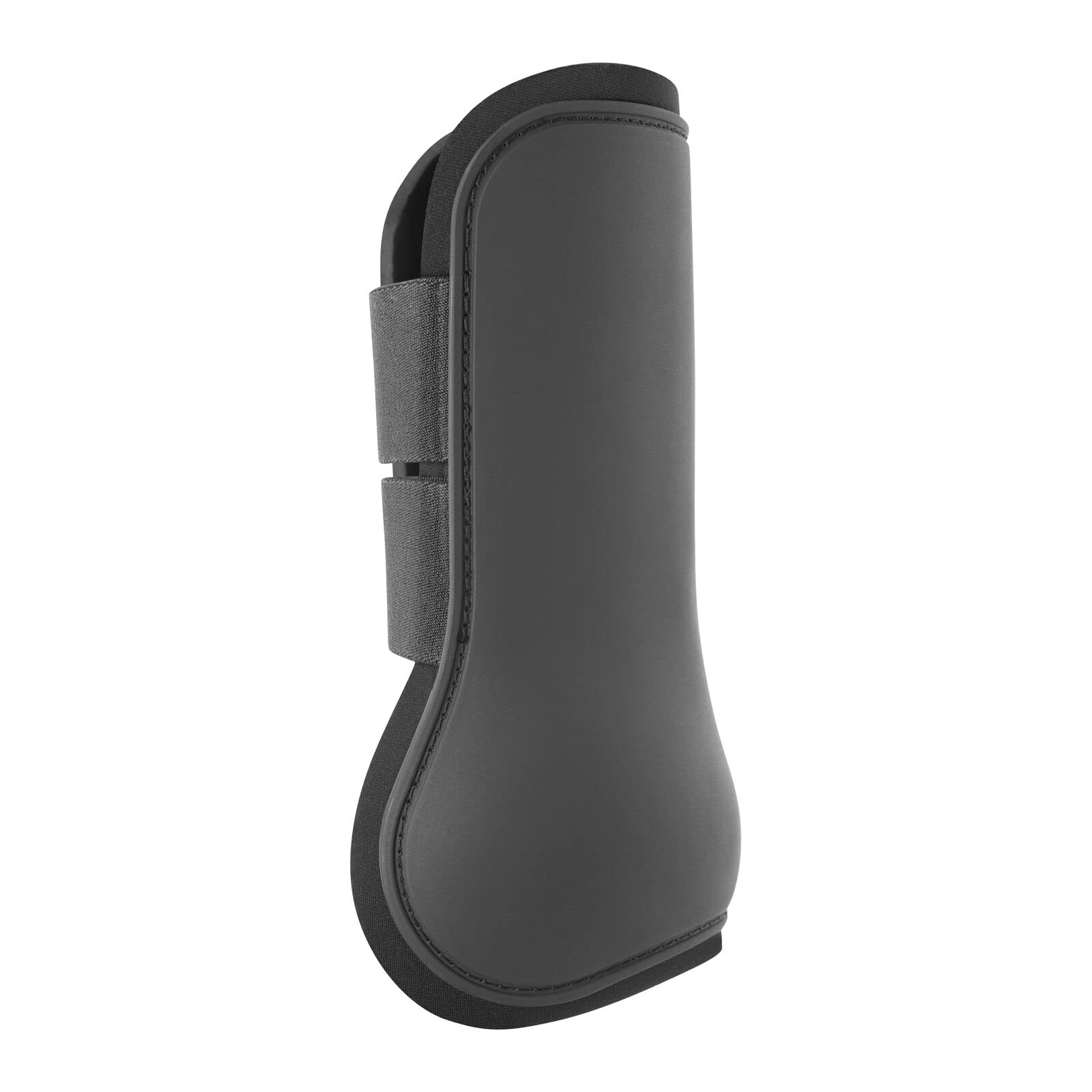 Horze Chicago Protective Horse Tendon Boots - Lightweight Open Front Boots For Jumping, Trail Riding, And Turnout (Pair) - Black