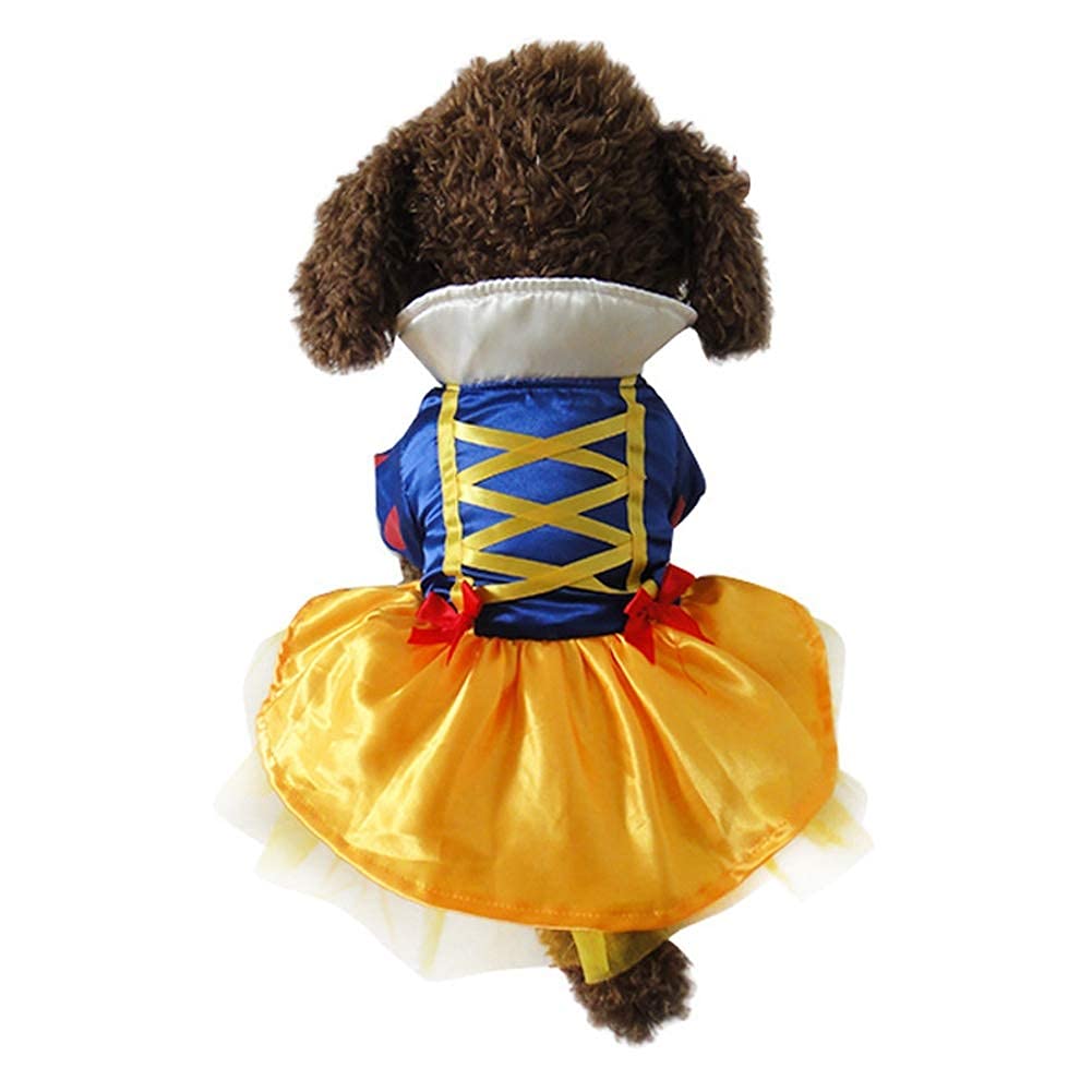 Snow Dog Costume - Christmas Princess Puppy Dress, Snow Pet Apparel For Party Christmas Halloween Special Events Costume