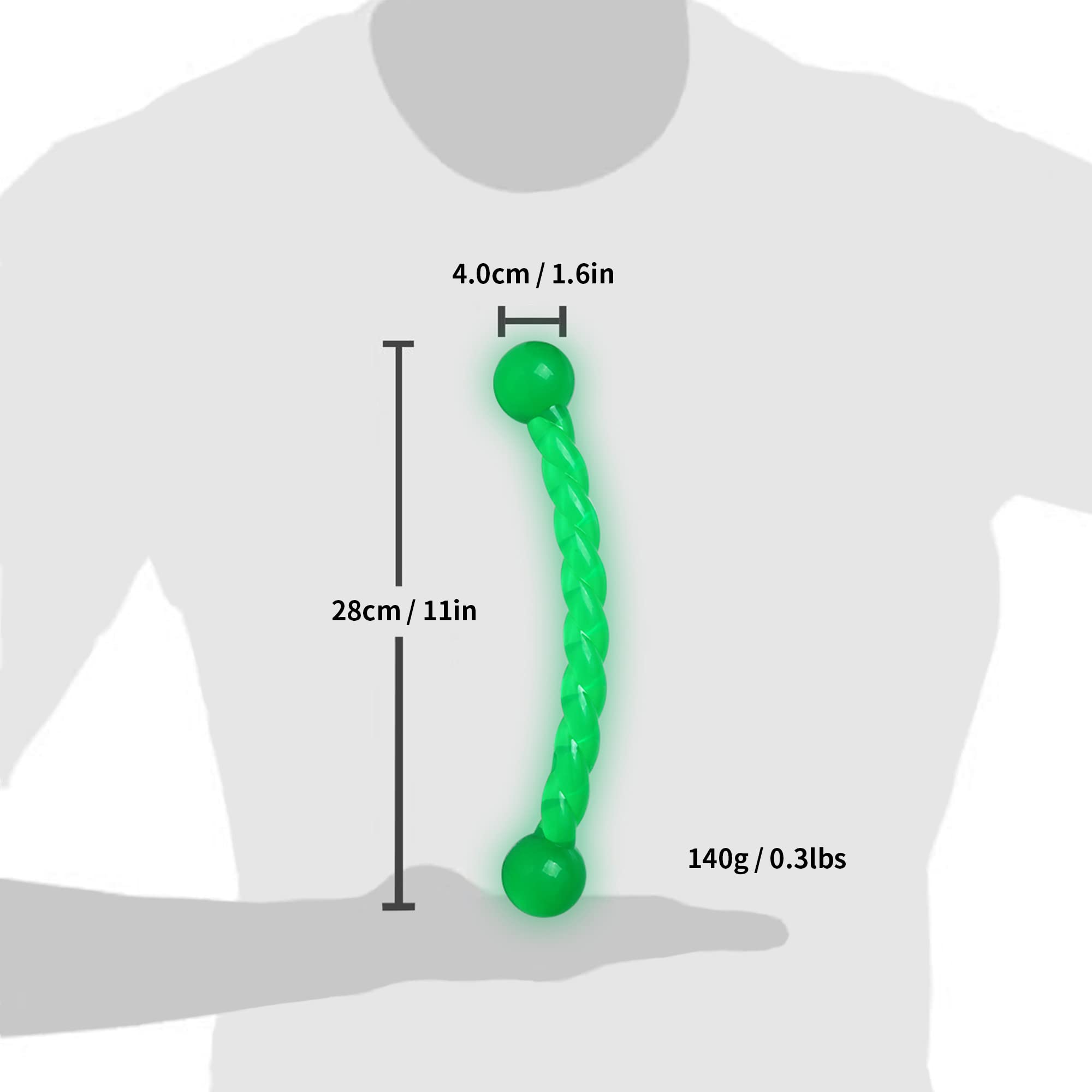 Ycozy Dog Chew Toys 11'' Long For Small/Medium Dogs Aggressive Chewers, Rubber Puppy Dog Rope Toys Knot Dental Teething Toys Almost Indestructible Washable