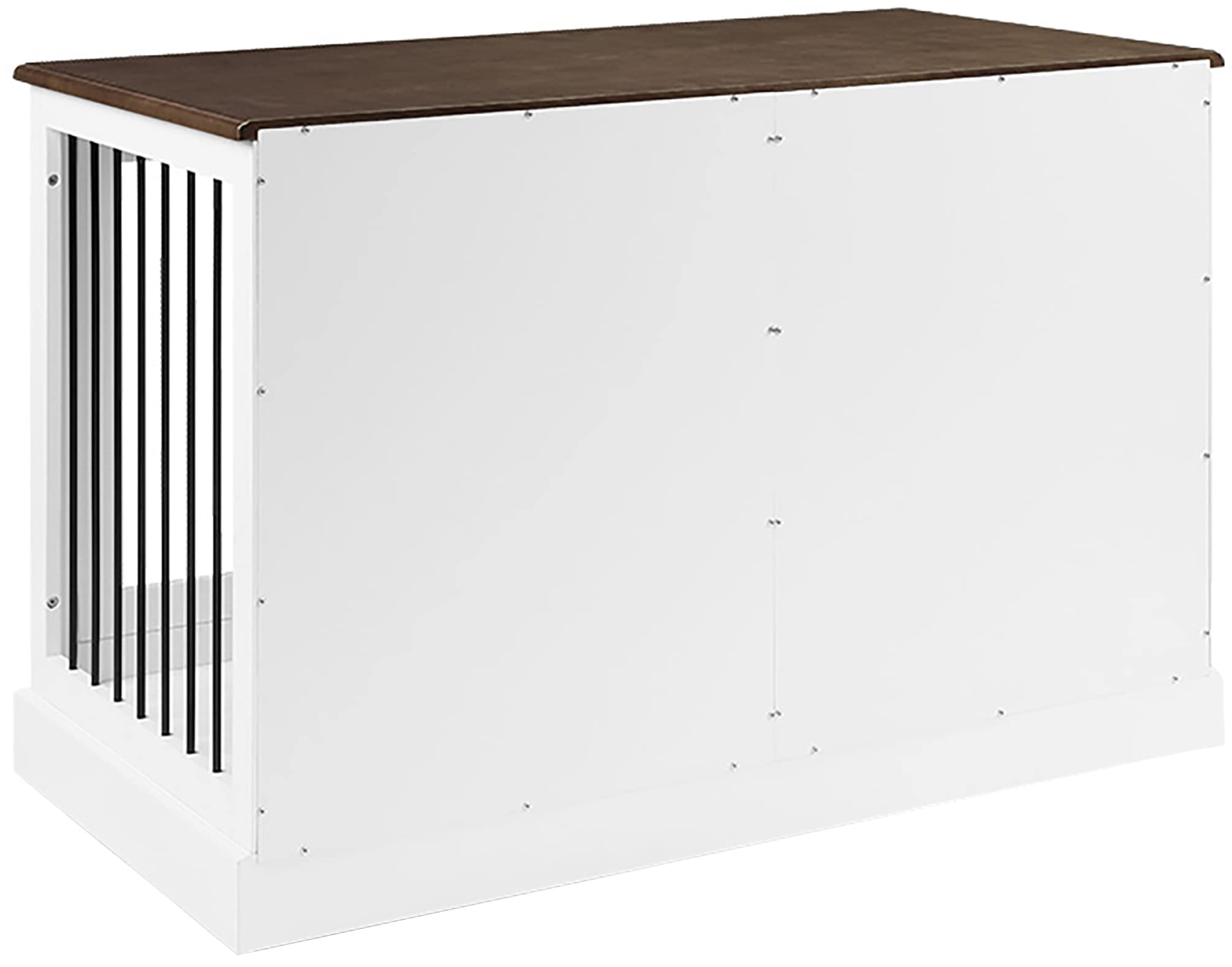 Crosley Furniture Winslow Small Dog Crate Credenza, 44.5"x30"x30.3", Engineered Wood, White, Model CF4502-WH