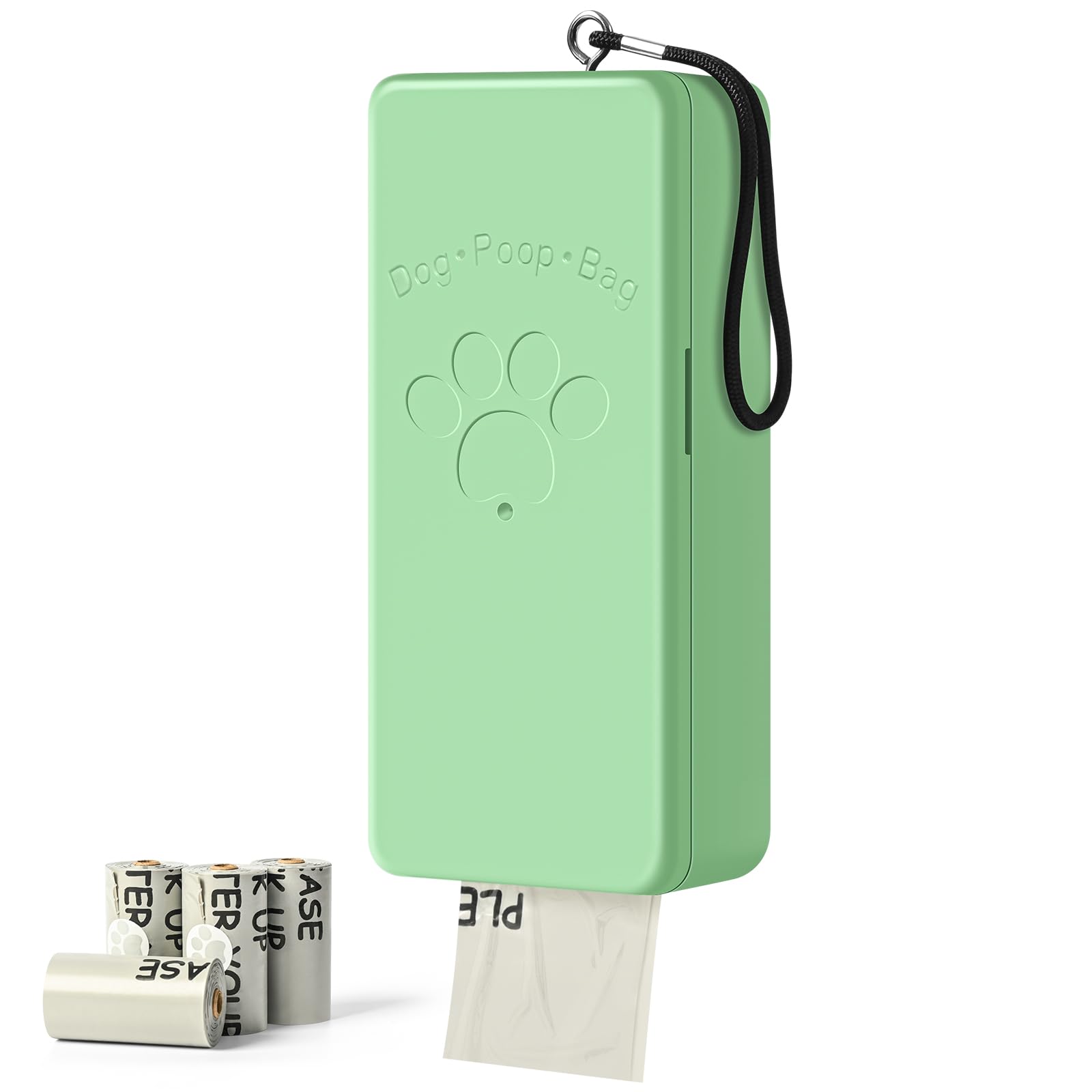 Qeerable Dog Poop Bag Dispenser, Wall-Mounted Dog Bag Dispenser Outdoor Or Indoor For Doggy And Pets, Green Dog Poop Bag Holder 