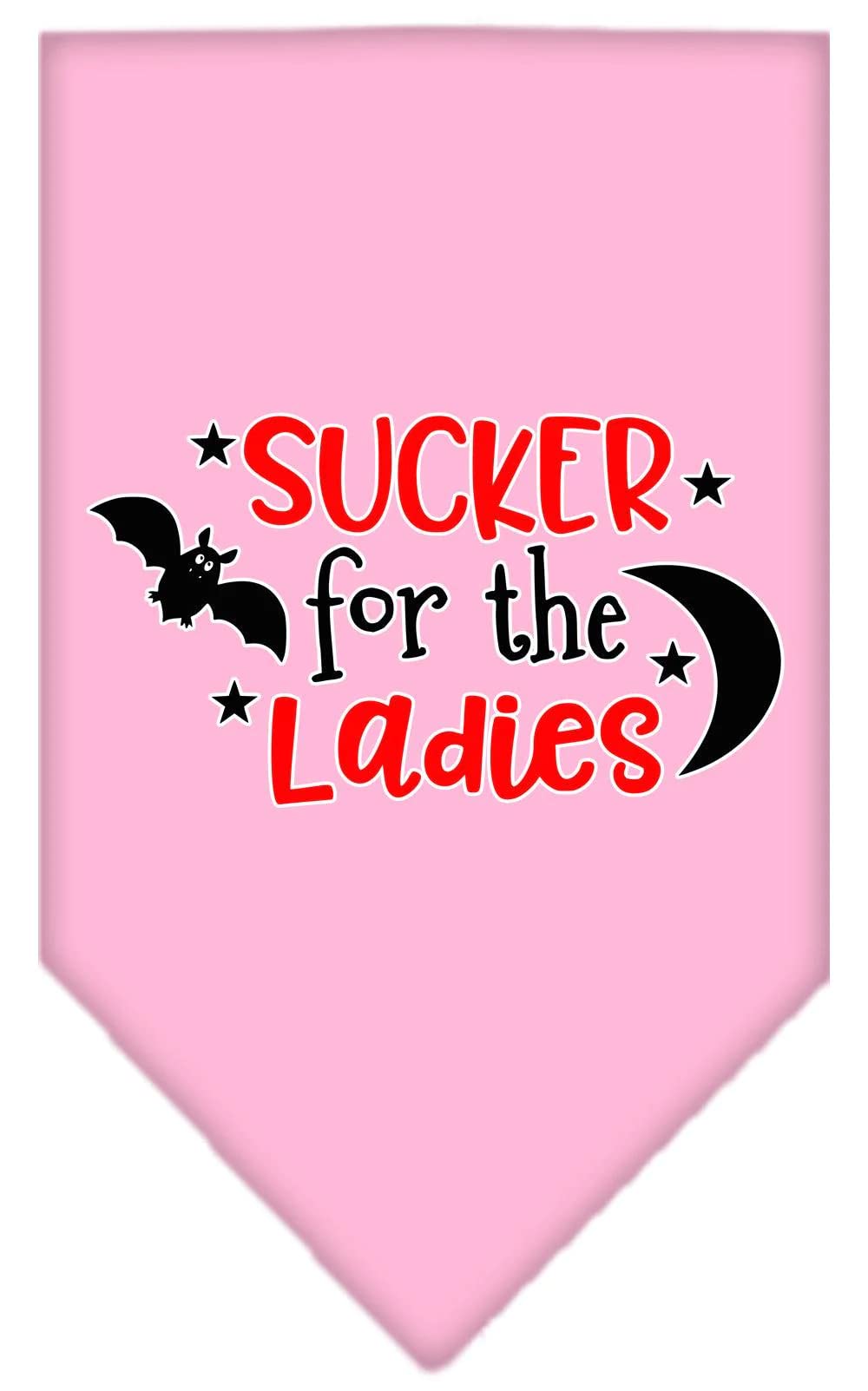Halloween Pet and Dog Bandana Screen Printed, &quot;Sucker For The Ladies&quot; Cocoa Small