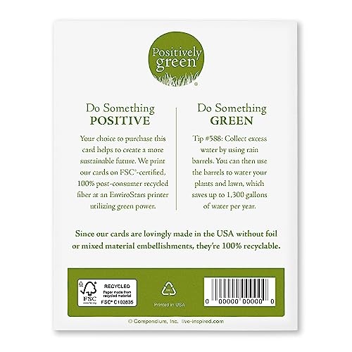 Compendium Positively Green 4-Pack Of Pet Sympathy Cards - Remember Me (Four Cards Total, One Design, With Envelopes)