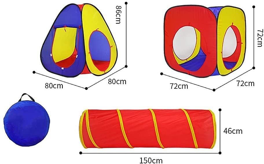 Tunnel And Pop Up Ball Pit Tent With 50 Balls For Your Dog, Pig, Or Other Small Pet
