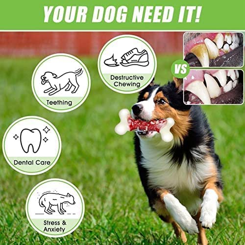 Dog Toys For Aggressive Chewers, Dog Toys For Large Dogs, Indestructible Dog Toy, Dog Chew Toys For Medium/Large Breed Dogs, Best Dog Toys To Keep Them Busy, Real Bacon Flavored