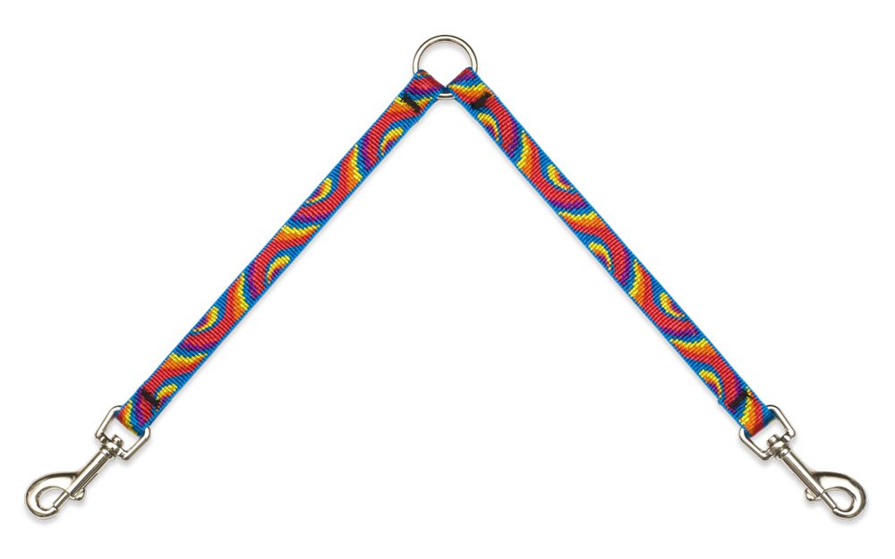Coupler for Walking Two Small Dogs Together, 1/2'' Wide Lollipop Design by Lupine, 18'' Long