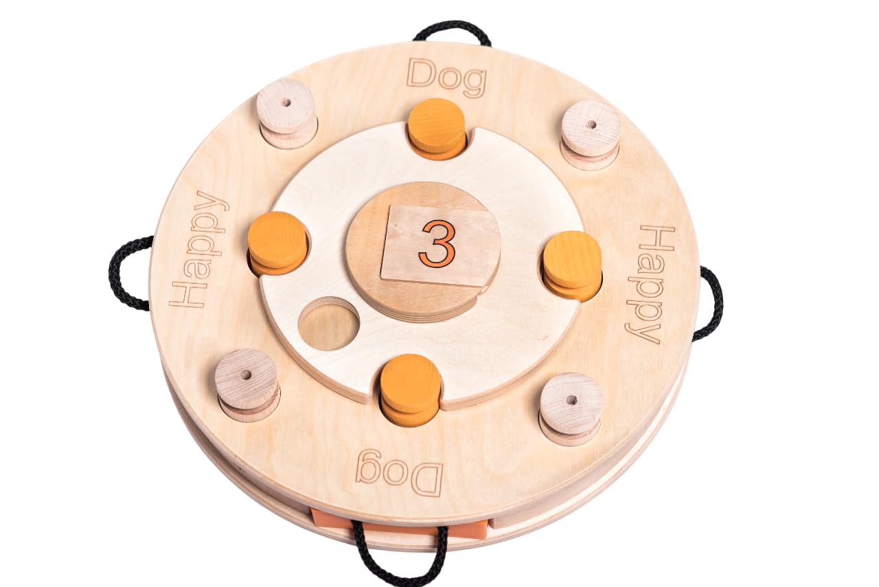 My Intelligent Dogs Birthday Cake - Dog Puzzle Toy, Interactive Wooden Brain Game for Dogs, Mental Enrichment Toy, Enhances Natu
