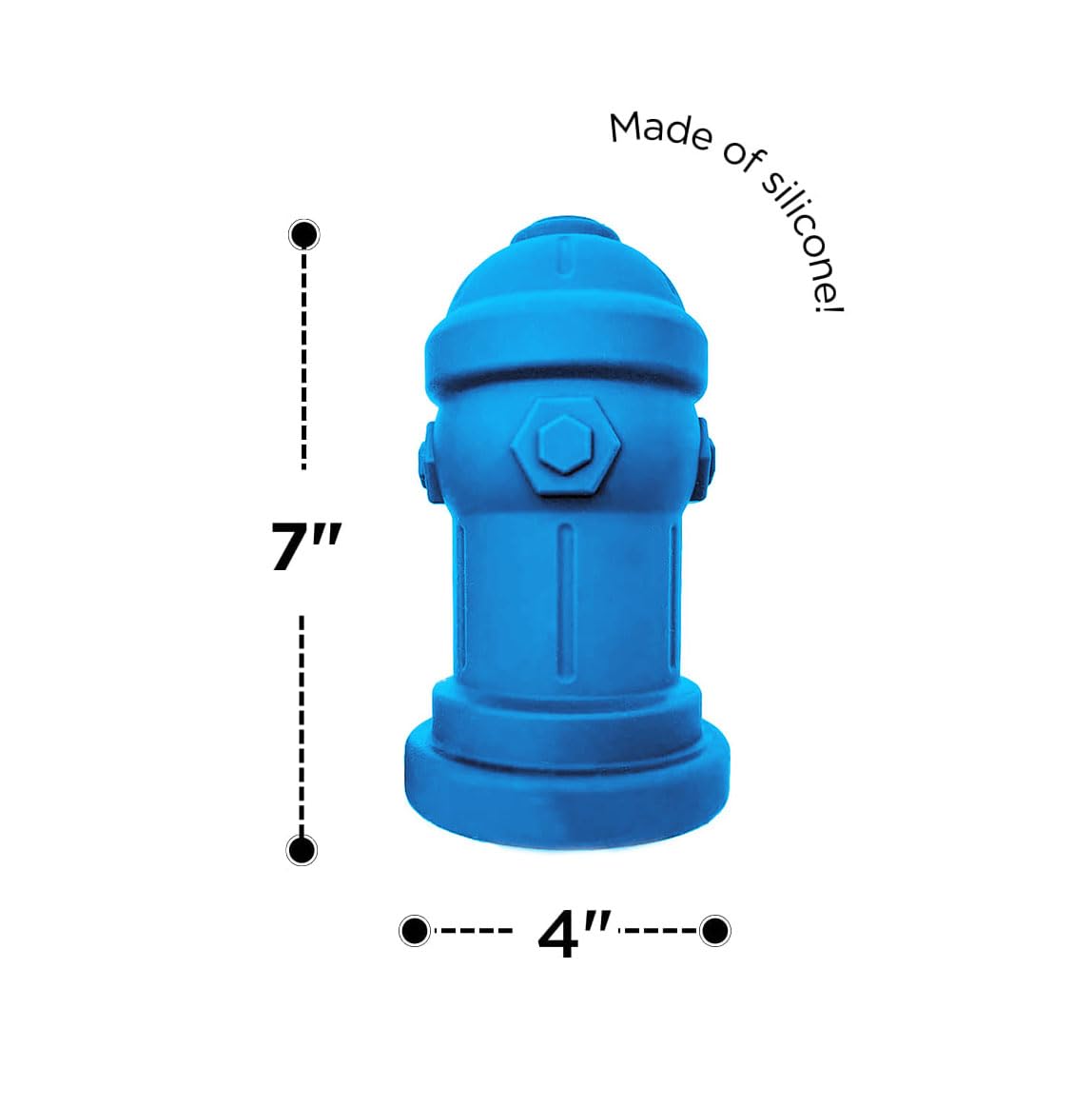 Bark Potty Silicone Potty Training Fire Hydrant for Male Dogs, 4 x 7, Blue - Ideal Pee Training Solution