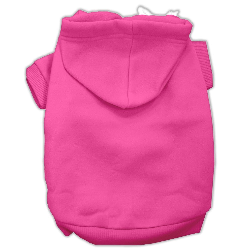 Blank, Plain Dog Hoodie for Pets 0-20 Pounds (XS-XL sizes) Bright Pink L (10-14 lbs)