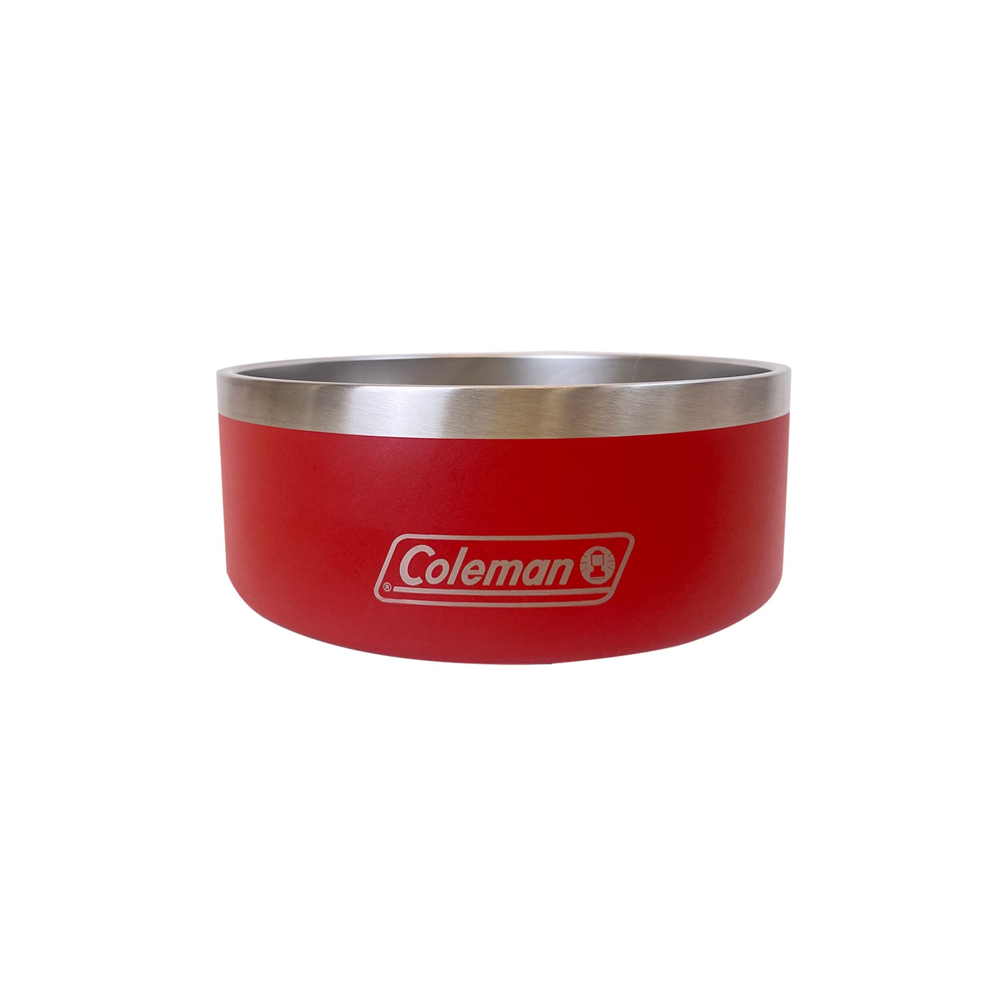 Coleman Stainless Steel Powder Coated Dog Bowl, 42 oz, Red
