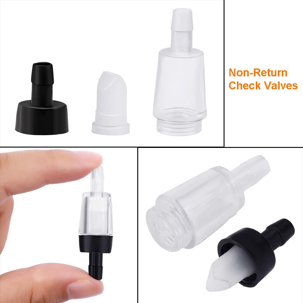 Y-Axis 49 Pcs Aquarium Air Pump Accessories Set - Connectors, Splitters, Bubble Stones, Check Valves & Suction Cups for Fish Tanks & Ponds