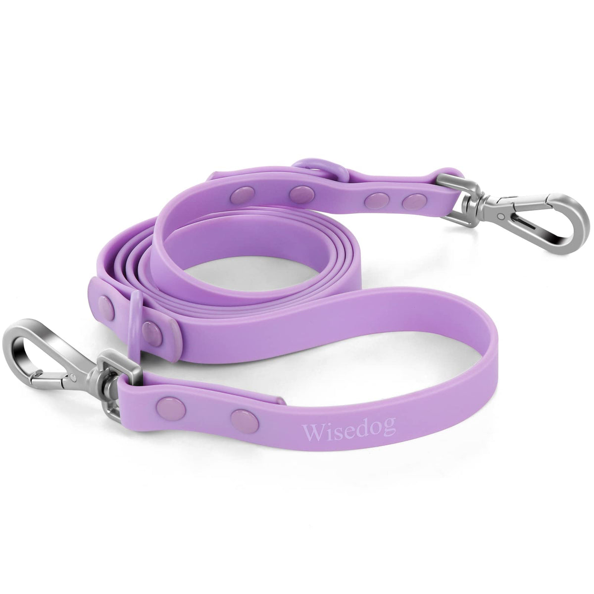 Waterproof Dog Leash: Standard Dog Leashes With 2 Hooks For Walking, Adjustable Lengths For Traffic Control Safety, Durable And Odor Proof, For Medium Large Dogs (S|1/2 In × 5 Ft,Lilac)