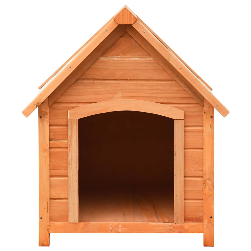 vidaXL Dog House - Solid Pine & Fir Wood Construction - Weather-Resistant - Easy Assembly - Suitable for Outdoor Use - Rustic Charm