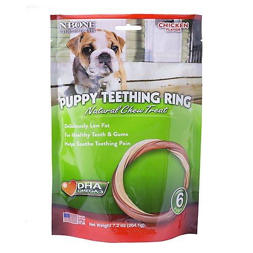 N-Bone Chicken Flavor Puppy Teething Ring 6 Pack