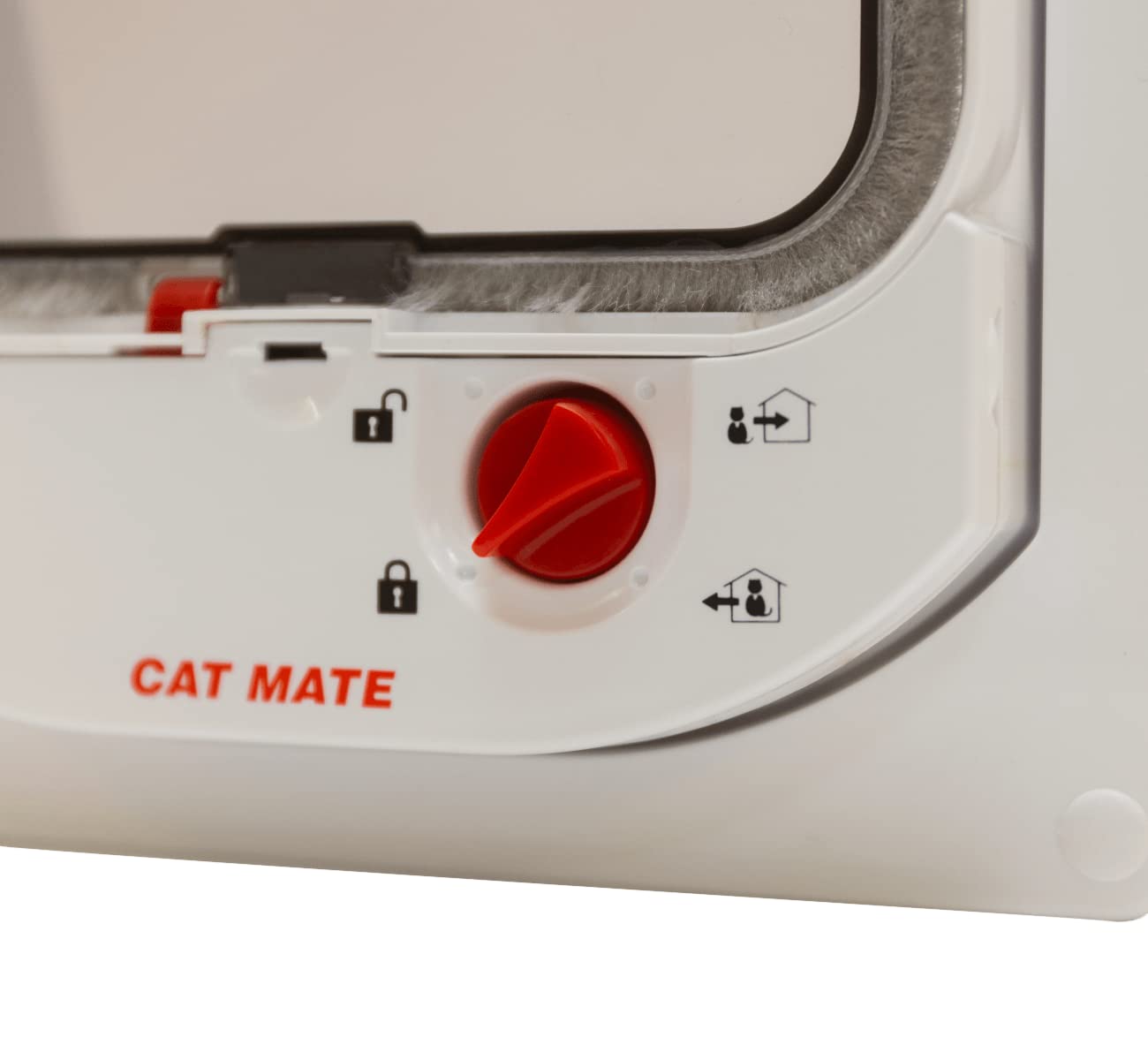 Cat Mate Electromagnetic 4-Way-Locking Cat Flap With 2 Collar Keys - White