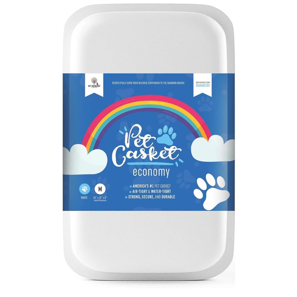 Pet Memory Shop Caring Series Pet Casket - Safe, Durable & Elegant Burial Box for Dogs, Cats & Pets - Loving Memorial & Pet Loss