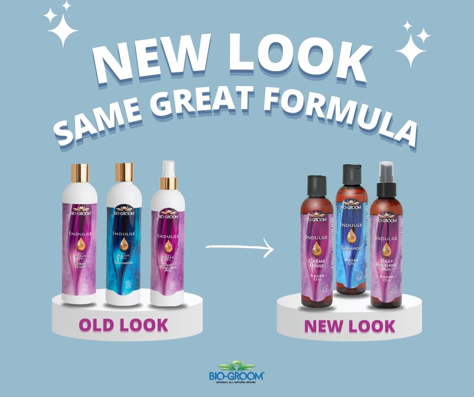 Bio-Groom Indulge Argan Oil Dog Conditioner – No-Rinse, Deshedding Dog Bathing Supplies, Puppy Wash, Dog Grooming Supplies For Sensitive Skin, Cruelty-Free, Made In Usa, Dog Spray – 12 Fl Oz 1-Pack