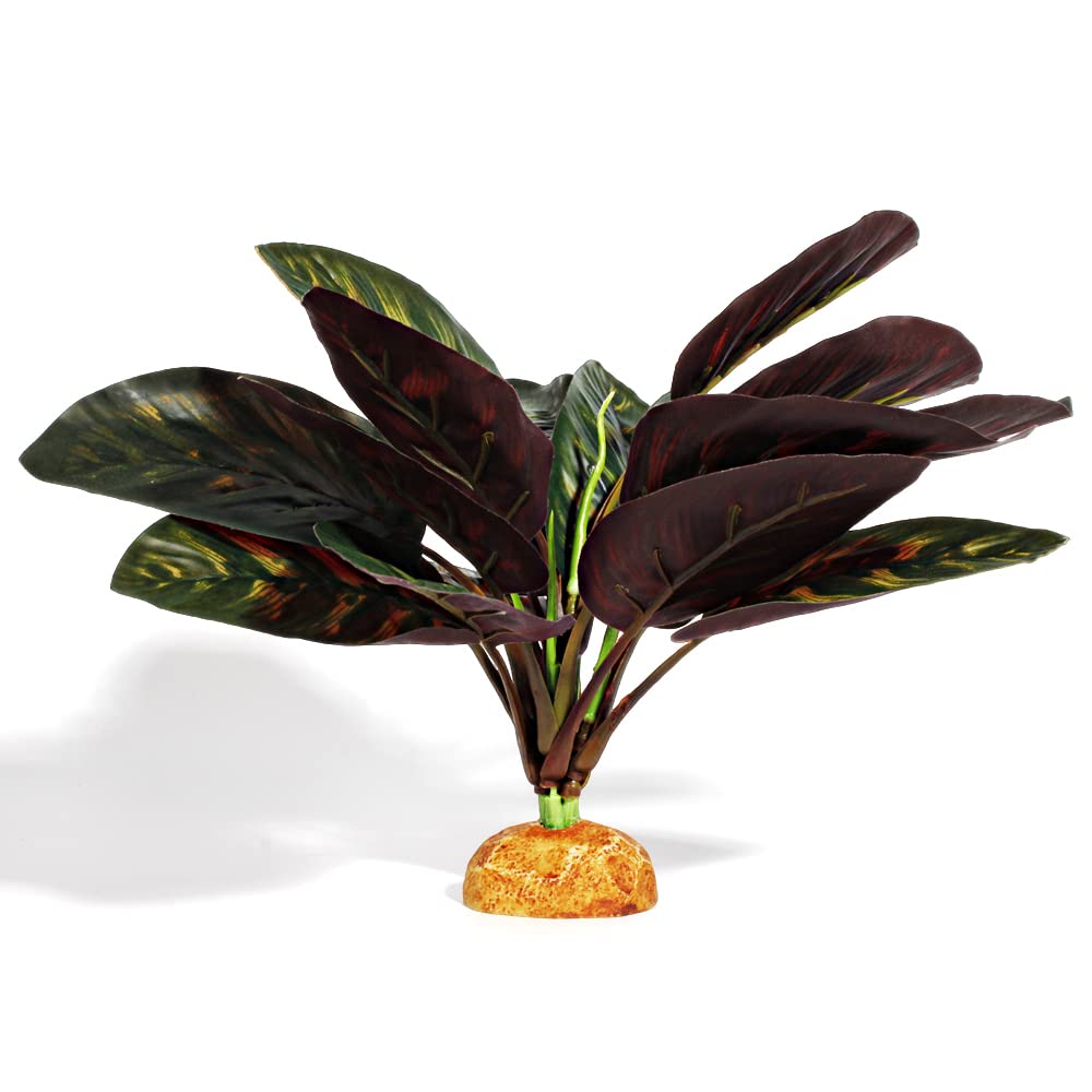 WOLEDOE Reptile Terrarium Decor Plants, Bearded Dragon Tank Accessories fit Crested Gecko Leopard Lizard Chameleon Ball Python S