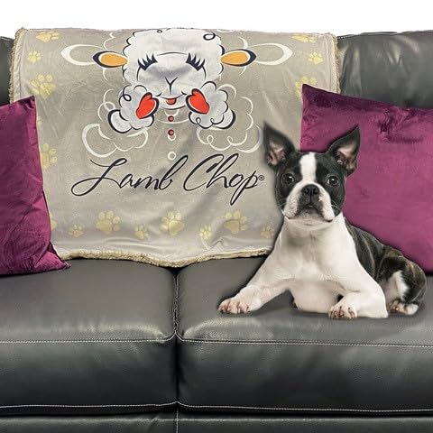 Multipet Fluffy Fleece Lamb Chop Blanket for Dogs - Multicolor 36x36 Inches, Soft Pet Throw for Cozy Comfort