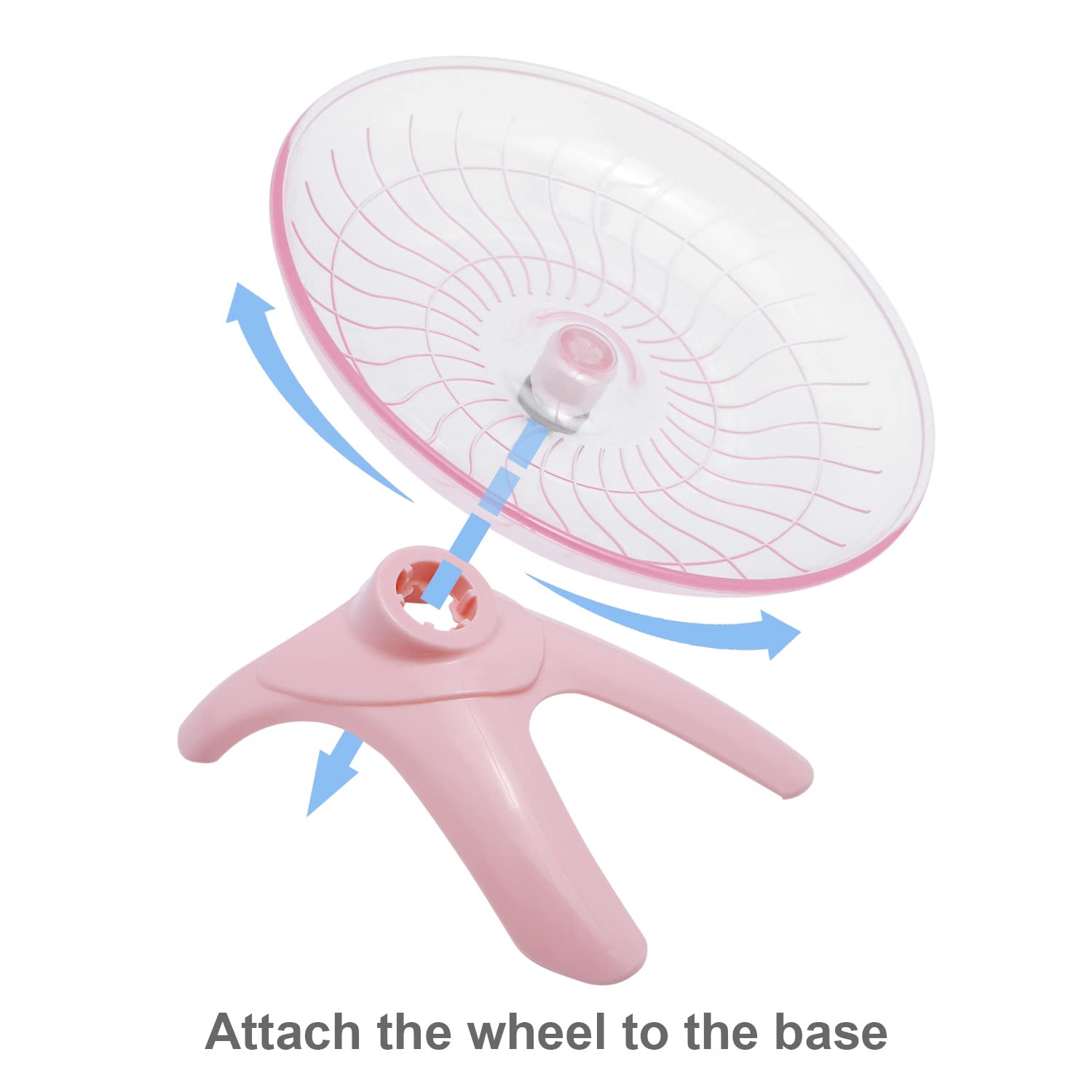 Hamster Wheel Hamster Flying Saucer Silent Exercise Wheel Running Wheel For Dwarf Hamsters Gerbil Mice Small Animals (Pink)