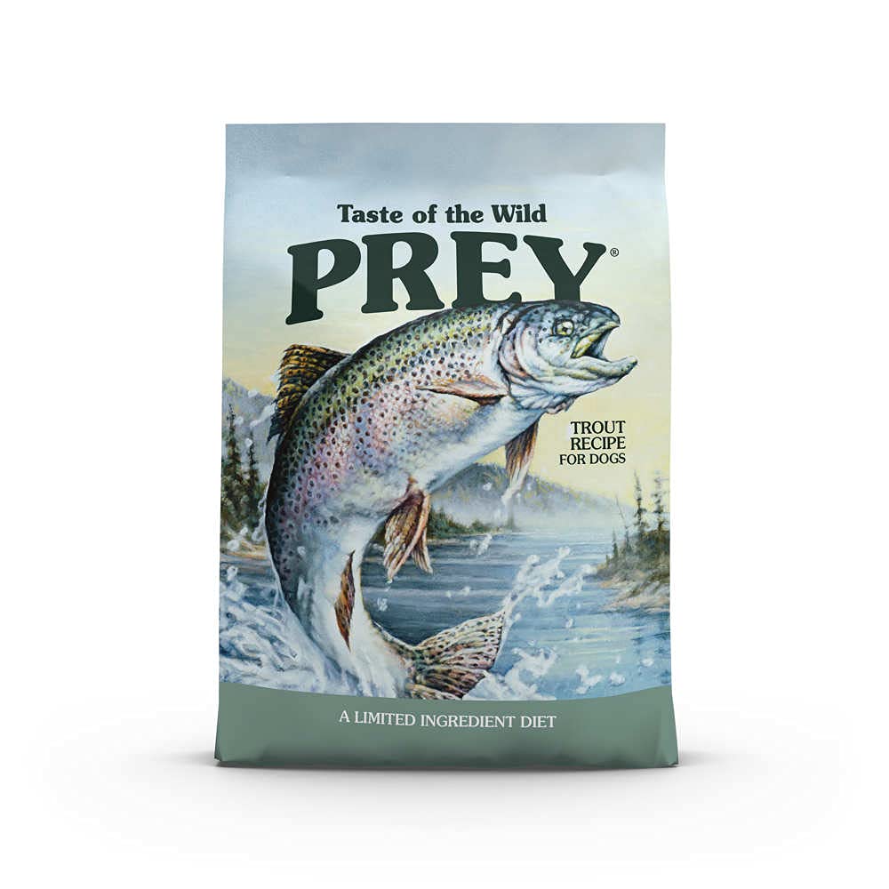 Taste Of The Wild Prey Real Meat High Protein Trout Limited Ingredient Dry Dog Food Grain-Free Recipe Made With Real Spring-Fed Trout, And Includes Probiotics For All Life Stages 8Lb
