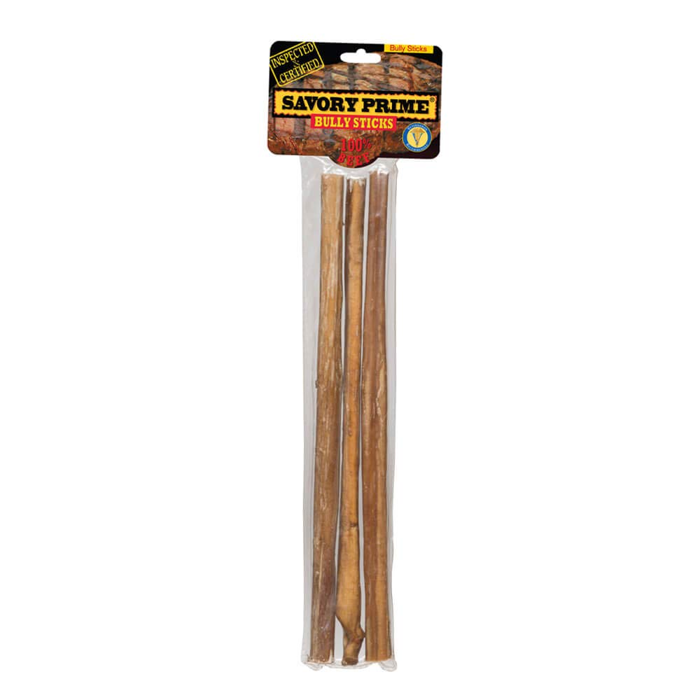 Savory Prime 312 American Bully Stick (3 Pack) Dog Treats, 12&quot;