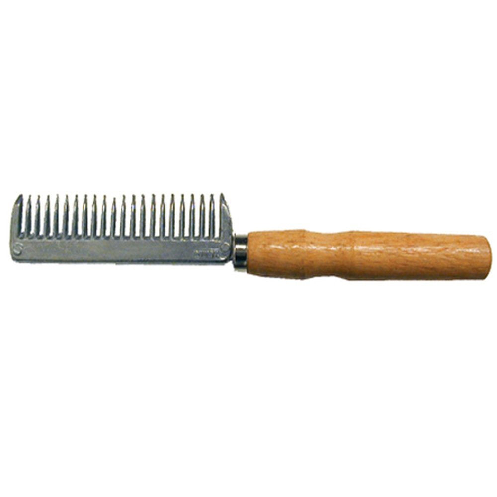 Aluminum Tail Comb With Wood Handle For Horses