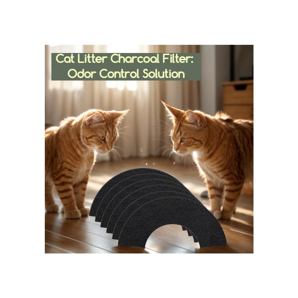Beacozofu 6 Pack Carbon Filters Compatible With Model Lr 4, Cat Litter Box Filters Replacement To Absorb Odors From Pets, Keep Y