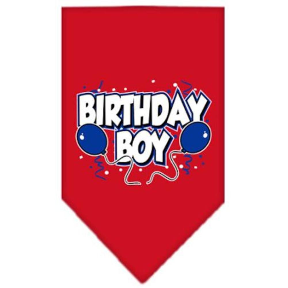 Mirage Pet Products Birthday Boy Screen Print Bandana for Pets, Large, Red