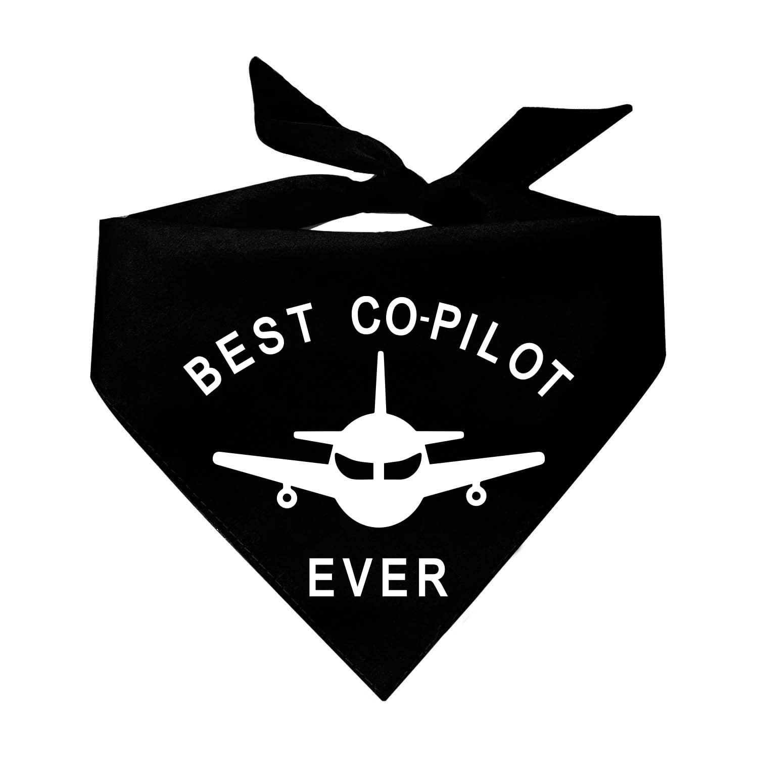 Best Co-Pilot Ever Dog Bandana (Black, Os 786)