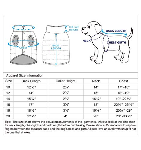 Blueberry Pet Cozy & Comfy Windproof Lightweight Quilted Fall Winter Glossy Dog Puffer Jacket In Navy Blue, Back Length 17', Size 16, Warm Coat For Large Dogs