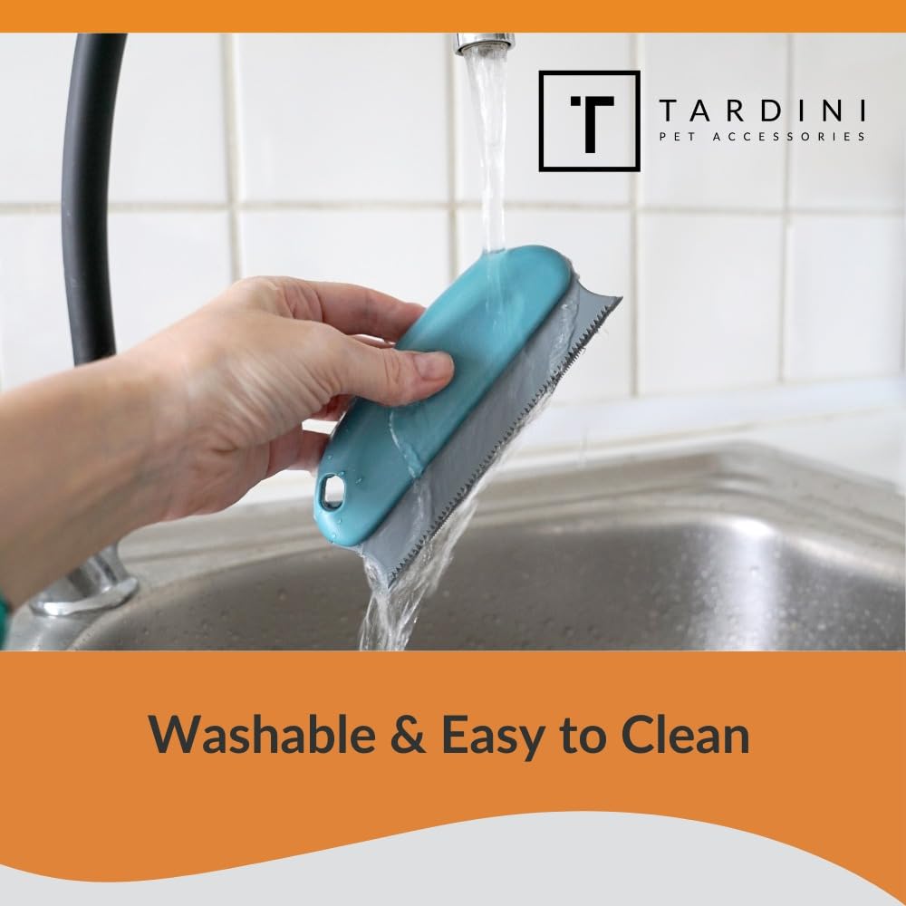 Tardini Pet Hair Removal Tool - Turqoise Fur Remover for Car & Home - Ideal for Cat & Dog Hair, Upholstery & Carpet Cleaning Kit